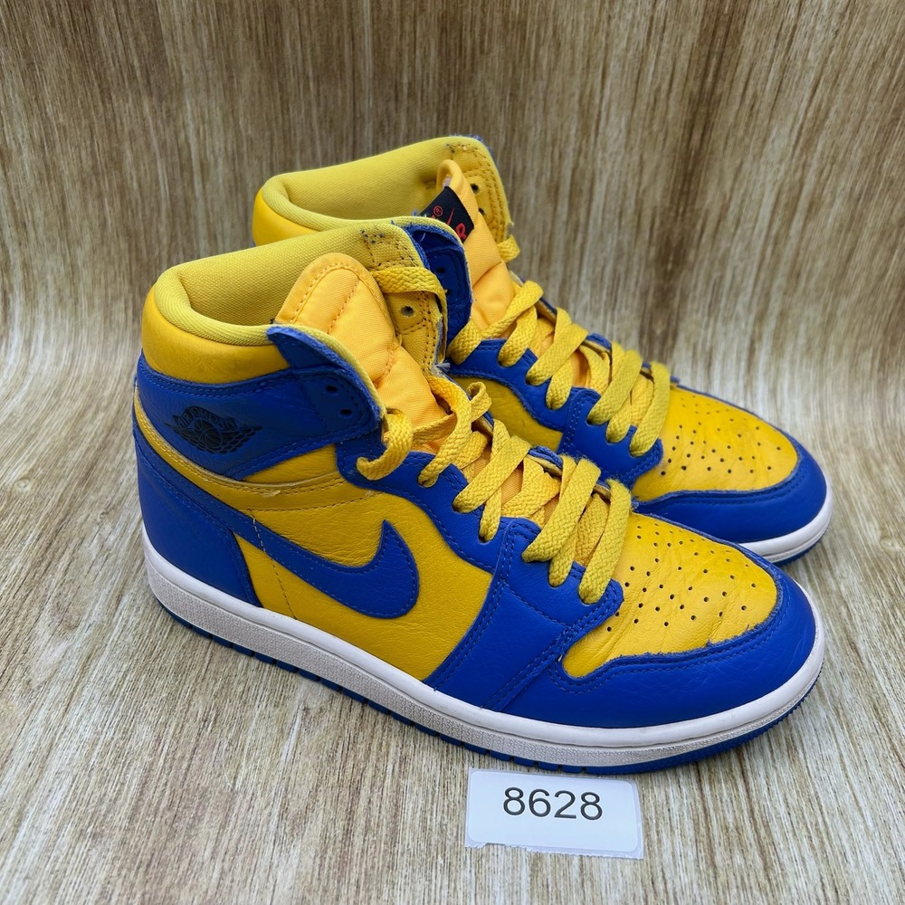 Nike Air Jordan 1 Retro High OG Reverse Laney Men's 5.5 Yellow Blue FD2596-700 - Picture 10 of 10